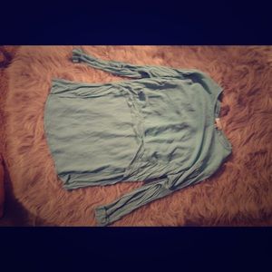 Turquoise long sleeve top